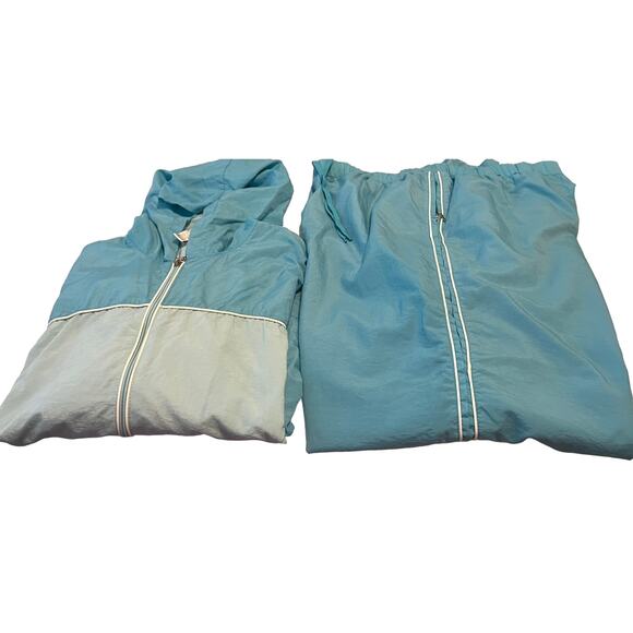 FASHION BUG 2-PIECE HOODIE TRACK SUIT, SWEAT SUIT, WOMENS, 18/20W-22/24W, BLUE - Picture 4 of 12